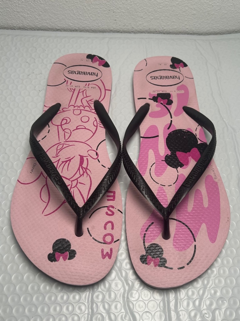 Havaianas Slim Disney Minnie Mouse Pink Flip Flop Women's 9/10